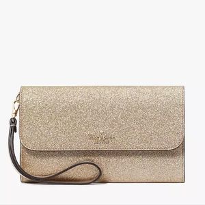 Kate Spade Glimmer Boxed Medium Flap Wristlet